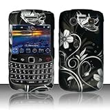 MIDNIGHT GARDEN Hard Rubber Feel Plastic Design Case for Blackberry Bold 97 ....