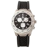 Croton Men's Chronograph Stainless Steel Rubber Strap Watch #CC311151BSBK
