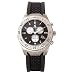 Croton Men's Chronograph Stainless Steel Rubber Strap Watch #CC311151BSBK