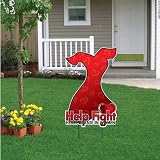 Women's Heart Health Awareness Red Dress Yard Sign w/Stake -Med- 14