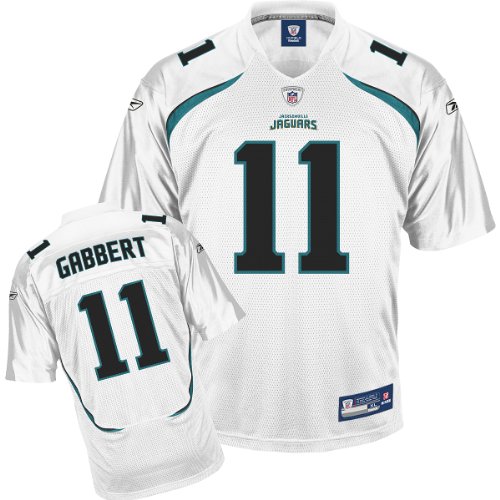 Reebok Jacksonville Jaguars Blaine Gabbert Replica White Jersey Medium