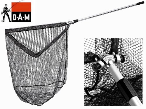 DAM Bärenstarker Hammerkopf Kescher 2- teilig Gummiertes Netz
