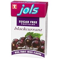Jols Sugar Free Pastilles, Black Currant, 0.88-Ounce Boxes (Pack of 12)
