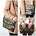BMC Dual Color Faux Leather Vinyl Decorative Cut Out Print Large Envelope Clutch