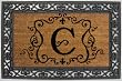 Monogram Coir Doormat Insert with Rubber Base Frame - C Monogram Coir Doormat Insert with Rubber Base Frame - C