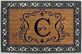 Outdoor Living : Monogram Coir Doormat Insert with Rubber Base Frame - C