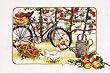 Permin of Copenhagen Apple Harvest Chicken Bicycle Counted Cross Stitch 12-1150