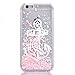 iPhone 6 Plus Case,iPhone 6S Plus Case,Crazy Panda Candy Color Quicksand Luxury Liquid Floating Bling Moving Star Glitter Case for iPhone 6 Plus/6S Plus Infused with Pink Love Hearts -Navy Anchor