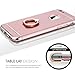 Lavince iPhone 6 Plus Case,iPhone 6s Plus Case, 3 in 1 Combo Ultra Thin Hard Protective Luxury Case Cover for iPhone 6 Plus/iPhone 6s Plus(5.5Inch) with 360 Degree Rotating Ring Kickstand(Rose Gold)