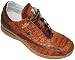Fennix Italy Dinosaur Peanut All-Over Genuine Hornback Crocodile Head With Eyes & Silver Alligator Head Casual Sneakers