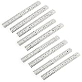 uxcell　直線用定規　ストレート定規　両側用　ルーラー　測定ツール　９個入り　15cm