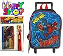 Spiderman 11 Inch Mini Rolling Back Pack with Spiderman 4 PC Stationery Set