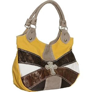 Yellow and Brown ''Patches Cross'' Hobo