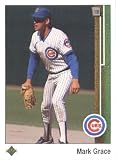 1989 Upper Deck # 140 Mark Grace Chicago Cubs / MLB Baseball Card in Protective Display Case!