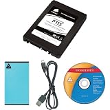 Microsel High-Performance SSD Upgrade Kit with Reusable Enclosure - Corsair Force Series 115 GB SATA 3.0 Gb-s 0 MB Cache 2.5-Inch Internal Drives - Retail Kit SSD-KIT-115EZ