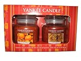 Yankee Candle Company Fall Jar Candle Set - Gift Box of TWO! Spiced Pumpkin and Autumn Wreath