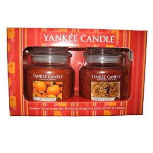 Yankee Candle Company Fall Jar Candle Set - Gift Box of TWO! Spiced Pumpkin and Autumn... by Yankee Candle Company