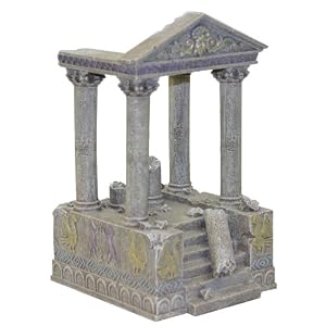 Exotic Environments Temple Ruins & Steps Aquarium Ornament, 4-1/2-Inch by 5-Inch by 8-1/2-Inch