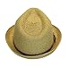 Sun Protection Fedora Hat, Packable Straw Short Brim Panama, One Size Drawstring