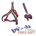 Dog Leash Harness,ERZA SCARLET Adjustable and Heavy Duty Denim Dog Leash Collar for Training & Everyday Walking,Leash Collar for Small and Large Dog(small,11.8-17.7inch)