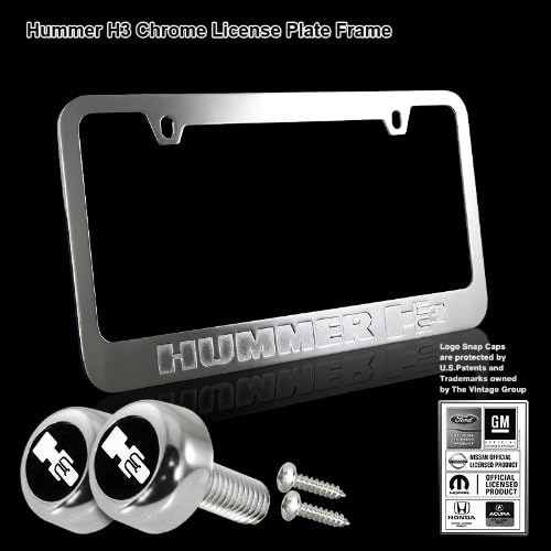 Hummer H3 Stamped High Quality Chrome Plating Cast Zinc License Plate Frame