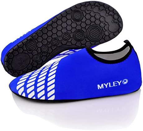 Barefoot Skin Shoes Flexible Water Aqua Socks for Beach Swim Surf Yoga Gym Exercise (XL (US M:9-10 W:10.5-11.5), Blue)