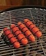 Charcoal Companion Non-Stick Adjustable Sausage Grilling Basket