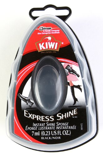 Kiwi Express Shoe Shine Sponge, 0.2 fl oz, Black