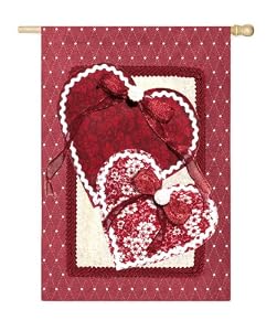 Scrapbook Valentine Silk Reflections Regular Size Flag
