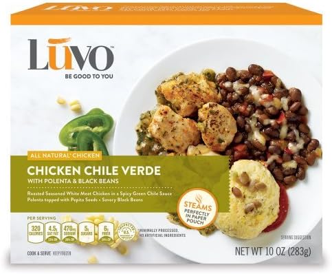 Luvo Chicken Chile Verde with Polenta & Black Beans ,10 Ounce (Pack of 8) by Luvo