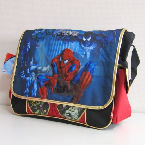 SPIDERMAN(スパイダーマン）メッセンジャーバッグ（ブラック×レッド） [Baby Product]
