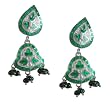 Enamel Earrings Sterling Silver Jewelry 1.75 inches