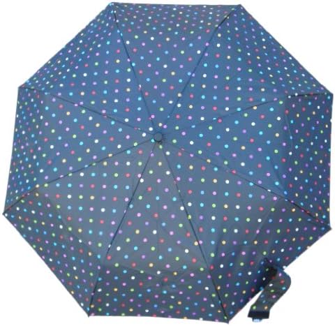 Totes Isotoner Automatic Open Polka Dot Compact Folding Umbrella Polka Dot