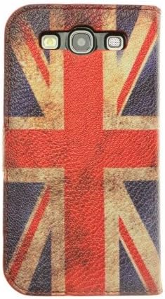 W-RainBow Retro UK United Kingdom Union Jack Flag Pattern High Quality PU Leather Flip Wallet ID/Credit Card Slots Stand Case for Samsung Galaxy S3 III i9300
