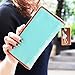 BESSKY Women's Long Purse Clutch Zip Bag Card HolderWallet (18.5x9.5x3 cm, Green)