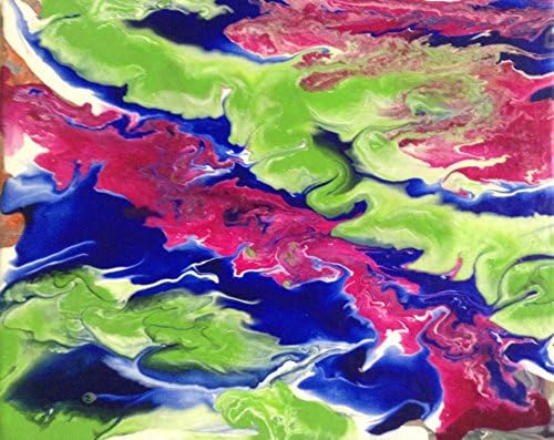 Whales - Original Painting with Acrylic on Canvas 8" X 10" X 0.5" (Canvas Float frame 9-1/4" X 11-1/4" X 1-5/8")