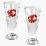 Calgary Flames 2 Piece 19 oz Pilsner Glass Set