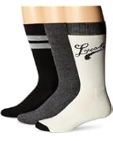 Lucky Men's 3 Pair Pack Athletic Logo Crew Sock