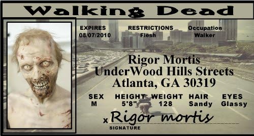 Walking Dead -Rigor- Collector Card