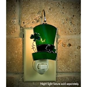 SWITCHABLES Stained Glass Night Light COVER - SHAMROCK HAT SW083 - LIGHT FIXTURE SOLD... by Switchables