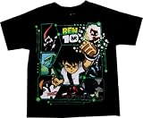 Ben 10: Ben with Alien Heroes Black T Shirt (Boys 4-7)