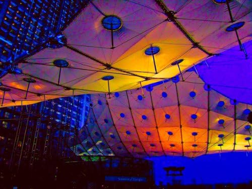 Acrylic-Mounted Artwork by Raymond St. Arnaud: Paris,La Defense - Butterflies By Night