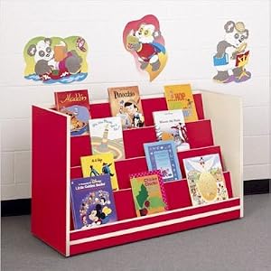 Koala-Tee Mobile Book Display Rack Color Trim: Light Oak Almond