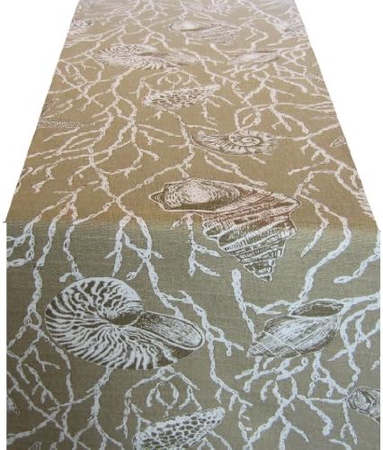 Wildflower Linen Nautical 90"x18" Runner, Sand