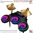 Alecias Swirl 01 Purple Skin by WraptorSkinz fits Guitar Hero 4 World Tour Drum Set for Nintendo Wii, XBOX 360, PS2 & PS3 (DRUMS NOT INCLUDED)