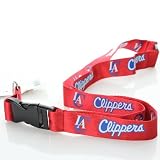 Los Angeles Clippers Clip Lanyard Keychain Id Ticket Holder RED