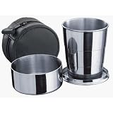 Visol Large Telescopic Shot Cup with Leather Carrying Pouch