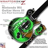 Alecias Swirl 01 Green Skin by WraptorSkinz TM fits Nintendo Wii Guitar Her ....