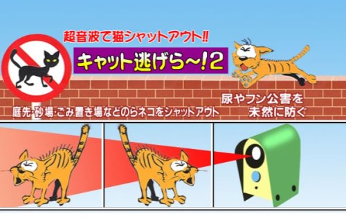 Cover image : 『キャット逃げら～Ver2.0』乾電池式 CAT-2(猫よけ 猫被害 ねこ ネコ ノラ猫 ネコ退治 猫対策)