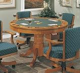 Three-in-One Solid Oak Wood Texas Bumper Game/Pool /Poker/Dining Table